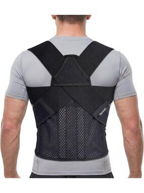 Posture Corrector for Men - Adjustable Back Brace, Breathable Mesh, Pain Relief